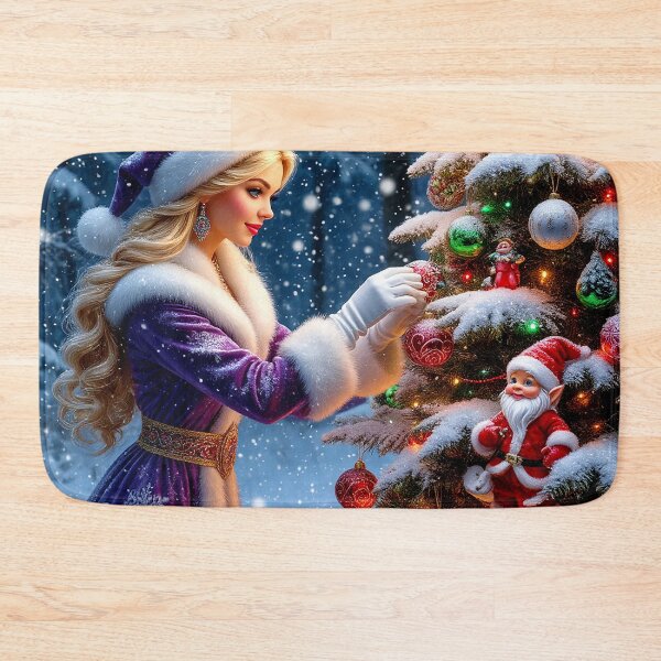 Item preview, Enchanted Christmas Eve – Snow Maiden Decorating the Tree designed and sold by AmetistLight.