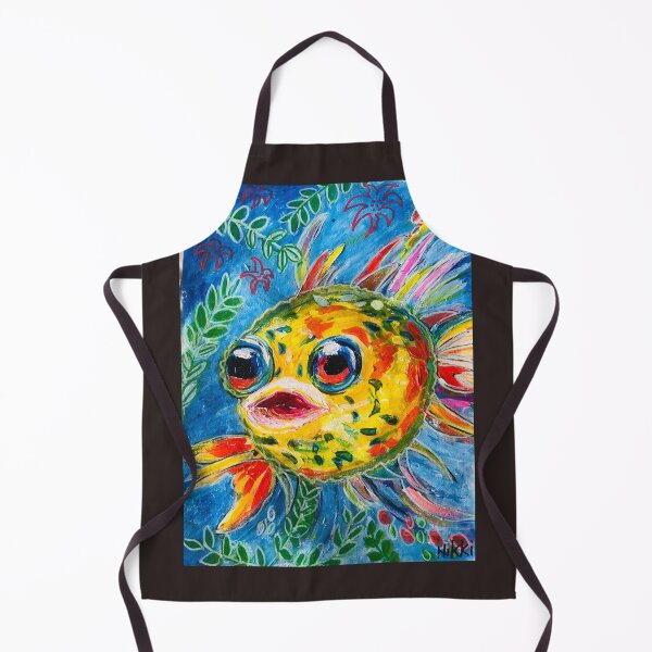Item preview, Something Fishy - “Cheerful Colorful Blowfish – Joyful Ocean Artwork” designed and sold by Nikkiart24.redbubble.com.