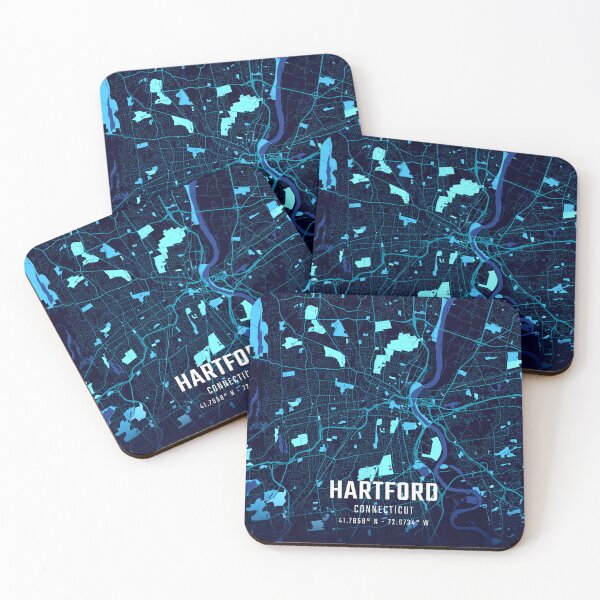 Item preview, Hartford Midnight City Map designed and sold by HomeLivingCo.