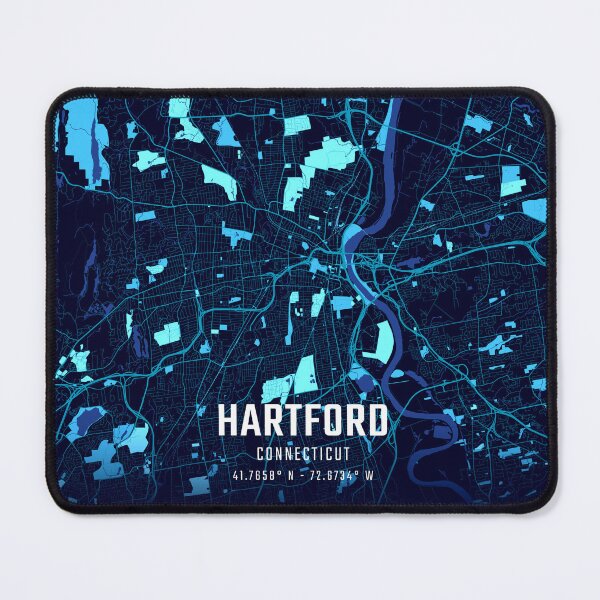 Item preview, Hartford Midnight City Map designed and sold by HomeLivingCo.