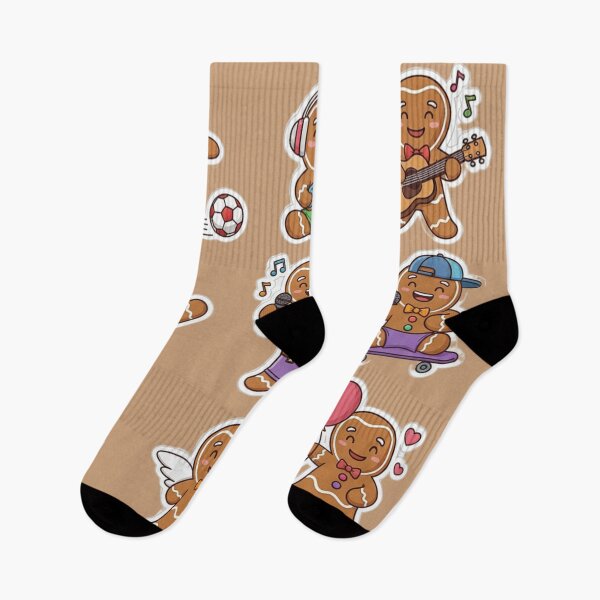 Item preview, Cute Gingerbread Sports Characters Kawaii Stickers designed and sold by MuseAI.