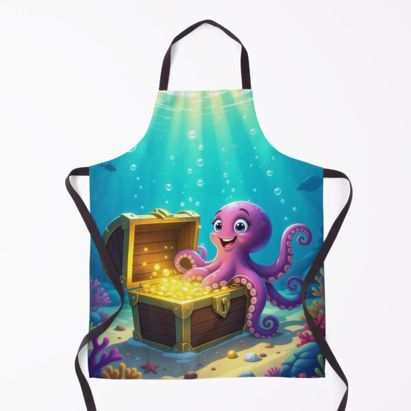 Item preview, Treasure With An Octopus Under Sea designed and sold by ArtQueen777.