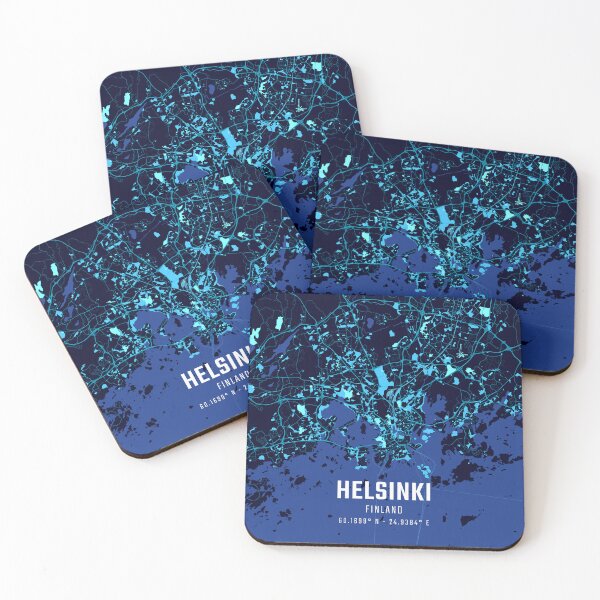 Item preview, Helsinki Midnight City Map designed and sold by HomeLivingCo.