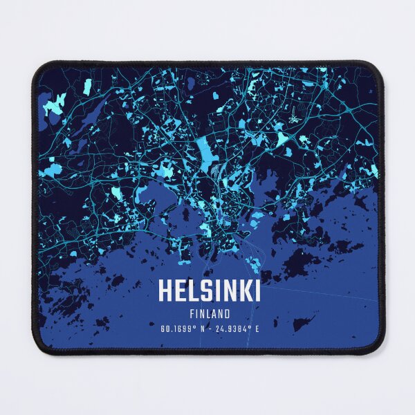 Item preview, Helsinki Midnight City Map designed and sold by HomeLivingCo.