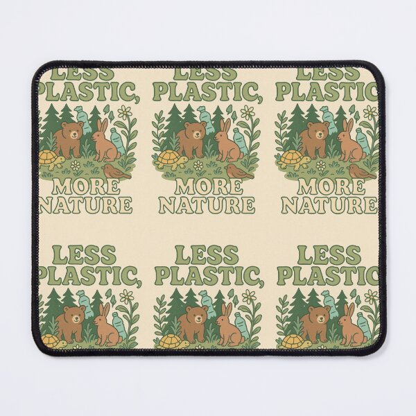 Item preview, Retro Nature Vibes: Less Plastic, More Vintage Eco Message Art designed and sold by EdCraftProjects.