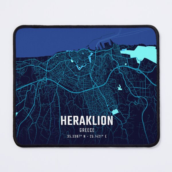 Item preview, Heraklion Midnight City Map designed and sold by HomeLivingCo.