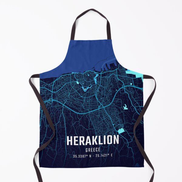 Item preview, Heraklion Midnight City Map designed and sold by HomeLivingCo.