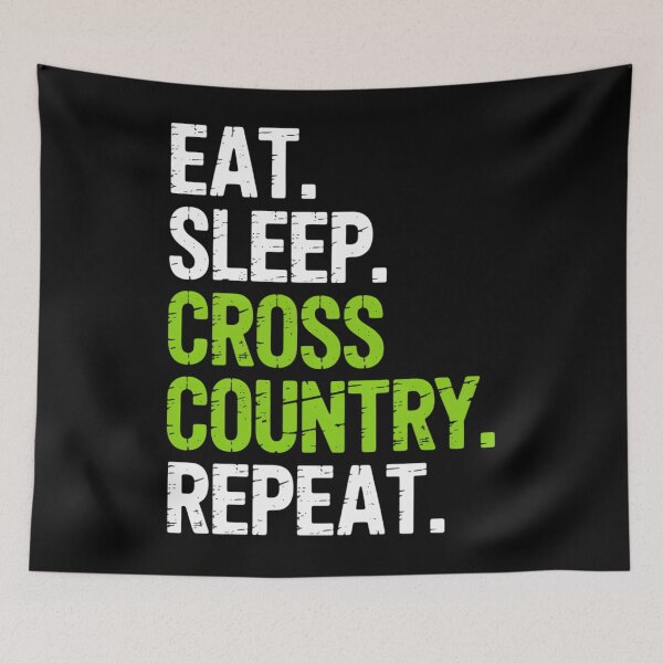 Item preview, Eat Sleep Cross Country Repeat Running Runner Run Funny designed and sold by ValerieRodrigue.