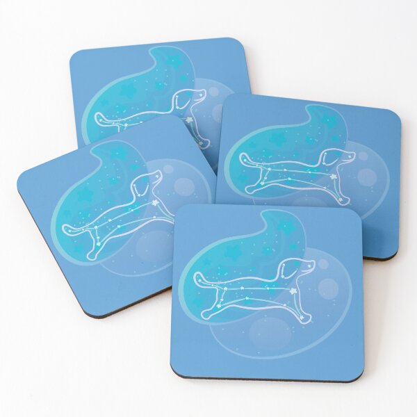 Item preview, Minimalist Puppy Silhouette over Blue designed and sold by Oni Figments.