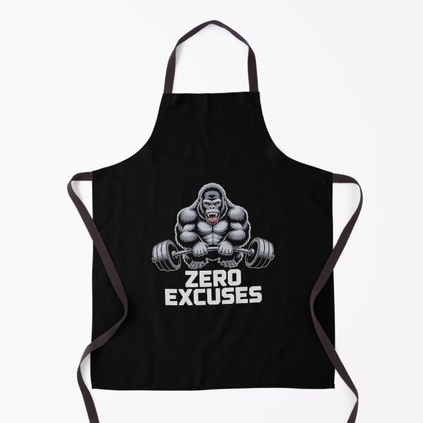 Item preview, Fitness Weightlifting Gorilla No Excuses designed and sold by ValerieRodrigue.