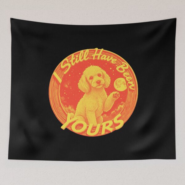 Item preview, A fluffy goldendoodle waving for you designed and sold by e-camelleone.