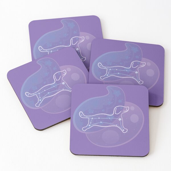 Item preview, Minimalist Puppy Silhouette over Purple designed and sold by Oni Figments.