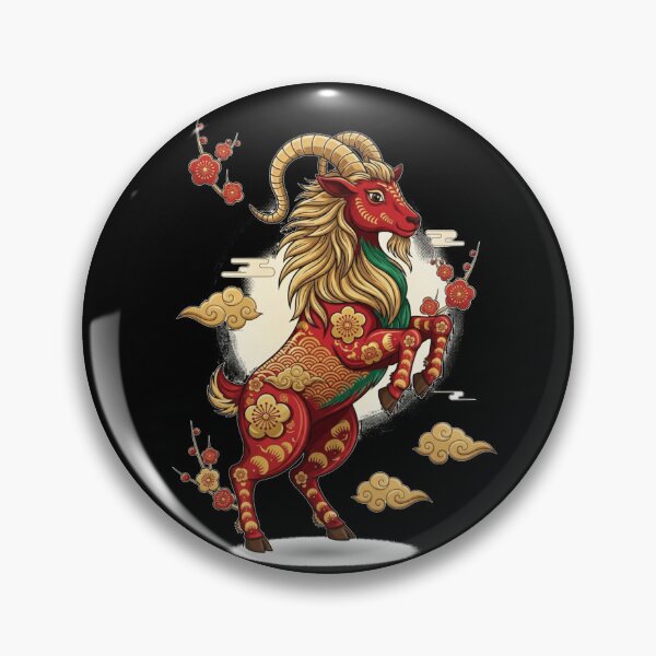Item preview, Auspicious Golden Ram Spirit designed and sold by ZodiacWonders.