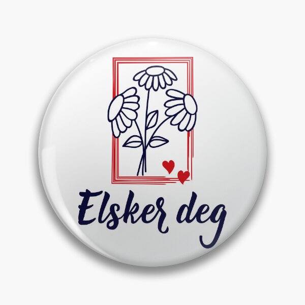Item preview, Elker deg. Norwegian text: Love you.  designed and sold by pidzam4e.
