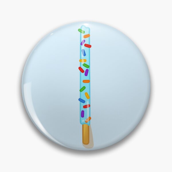 Item preview, Stick Chocolate Cookie: Blue with Rainbow Sprinkles designed and sold by JenkDesigns.