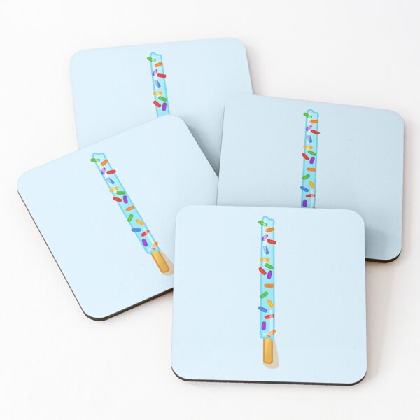 Item preview, Stick Chocolate Cookie: Blue with Rainbow Sprinkles designed and sold by JenkDesigns.