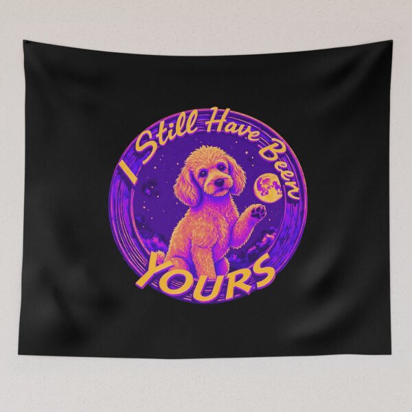 Item preview, A fluffy goldendoodle waving for you designed and sold by e-camelleone.