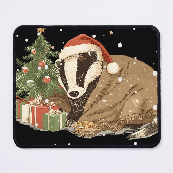 Item preview, Christmas Badger - Funny Christmas Badger Cozy Holiday Vintage designed and sold by JessArty ⭐⭐⭐⭐⭐.