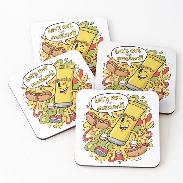Item preview, Funny Mustard Tube Cartoon with Hot Dogs designed and sold by tonyartprints.