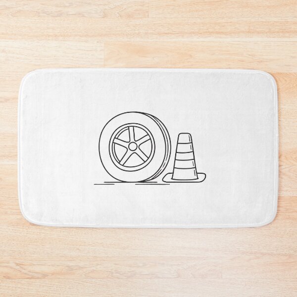 Item preview, A tire resting near a traffic cone on the ground designed and sold by rasagamastore.