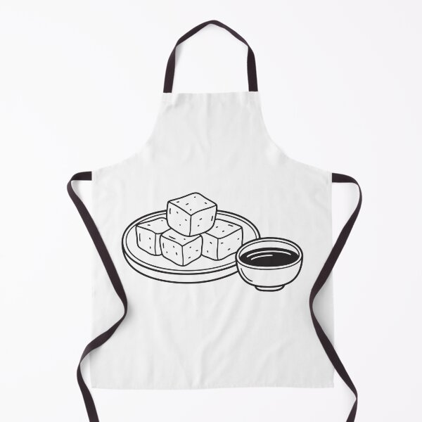 Item preview, Tofu cubes beside soy sauce in a dipping bowl designed and sold by rasagamastore.