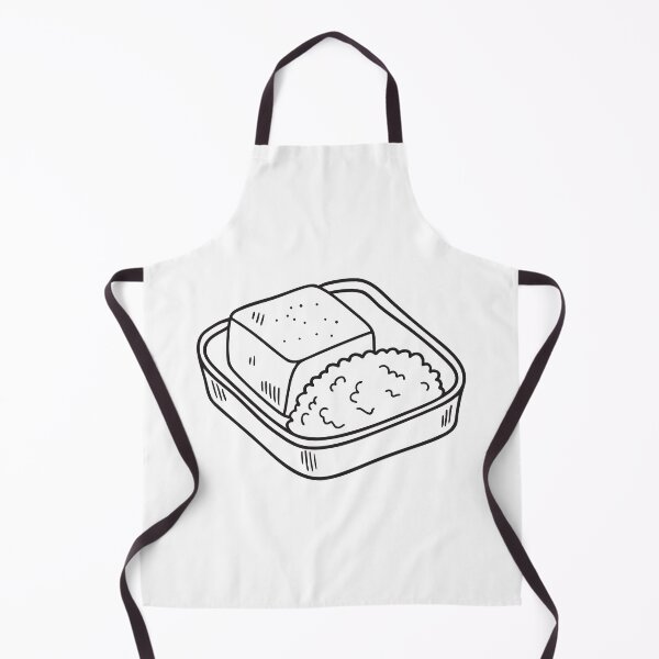 Item preview, A tofu piece resting beside rice in a lunch box designed and sold by rasagamastore.