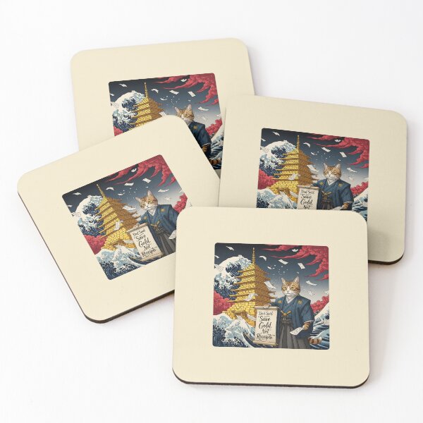 Item preview, Dad Said: ‘Save Gold, Not Receipts.’ – Samurai Cat Wisdom designed and sold by KakangMudi.