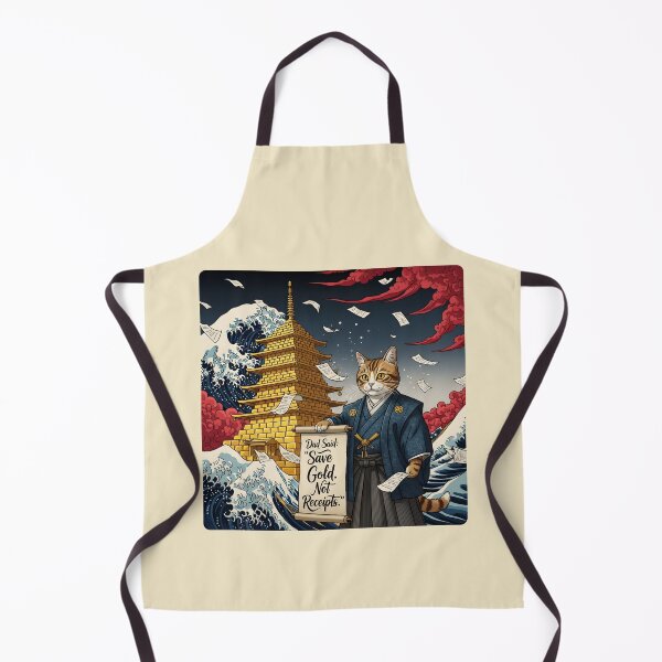 Item preview, Dad Said: ‘Save Gold, Not Receipts.’ – Samurai Cat Wisdom designed and sold by KakangMudi.