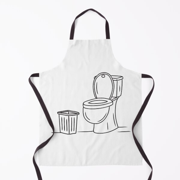 Item preview, A toilet near an opened small trash bin designed and sold by rasagamastore.