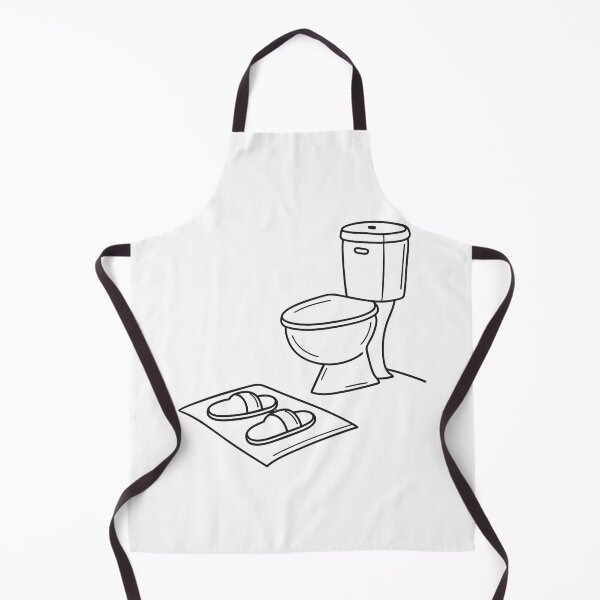 Item preview, A toilet next to slippers above bathmat designed and sold by rasagamastore.
