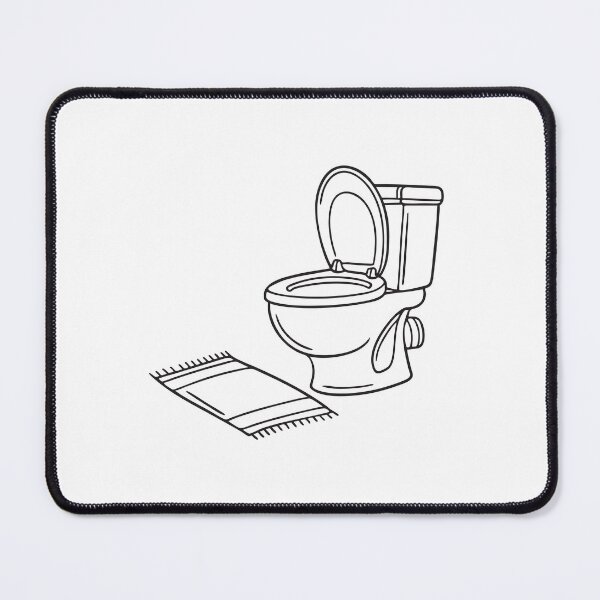 Item preview, A toilet with the lid up beside a bathmat designed and sold by rasagamastore.