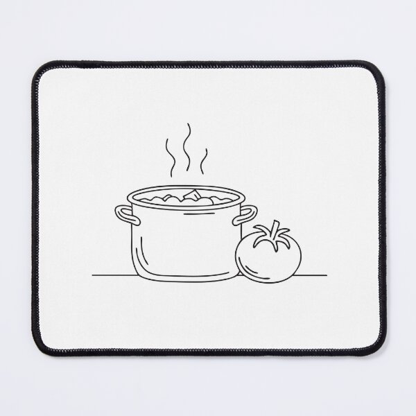 Item preview, A tomato near a pot of stew on the stove designed and sold by rasagamastore.