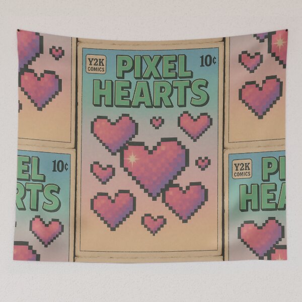 Item preview, Y2K: Pixel Hearts designed and sold by bapupa.