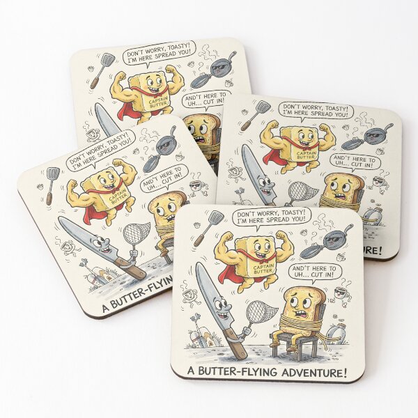 Item preview, Captain Butter Funny Toast Rescue Comic Art designed and sold by tonyartprints.