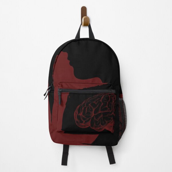 Item preview, Dark Red Woman Profile with Visible Human Brain Art designed and sold by LOUBNEY.