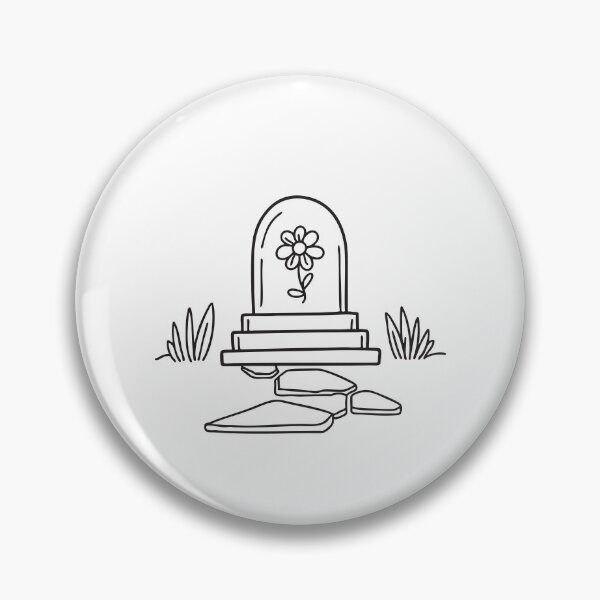 Item preview, A tomb marked with a flower icon next to a cracked stone path designed and sold by rasagamastore.