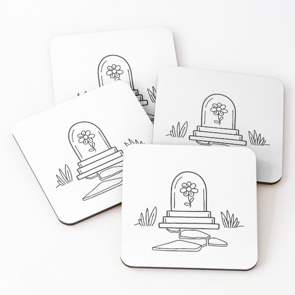 Item preview, A tomb marked with a flower icon next to a cracked stone path designed and sold by rasagamastore.