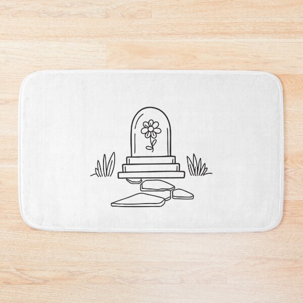 Item preview, A tomb marked with a flower icon next to a cracked stone path designed and sold by rasagamastore.