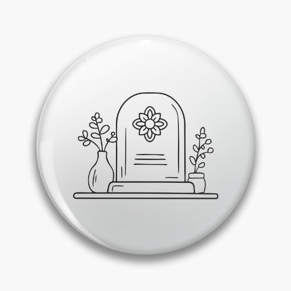 Item preview, A tomb placed beside a vase with a carved flower symbol designed and sold by rasagamastore.