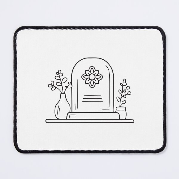 Item preview, A tomb placed beside a vase with a carved flower symbol designed and sold by rasagamastore.