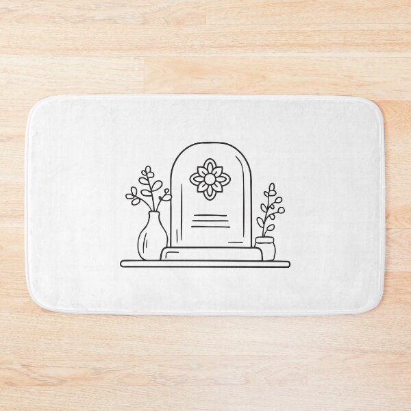 Item preview, A tomb placed beside a vase with a carved flower symbol designed and sold by rasagamastore.