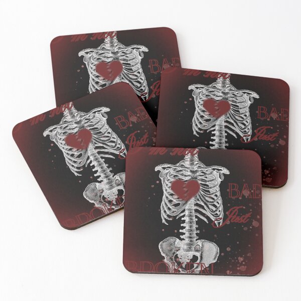 Item preview, I'm Not Bad, Just Broken – Skeleton Heart Red Glow Design designed and sold by LOUBNEY.