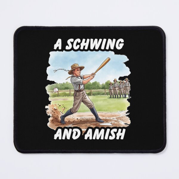 Item preview, A Schwing and Amish – Funny Amish Baseball Watercolor Art designed and sold by PunAtWork.