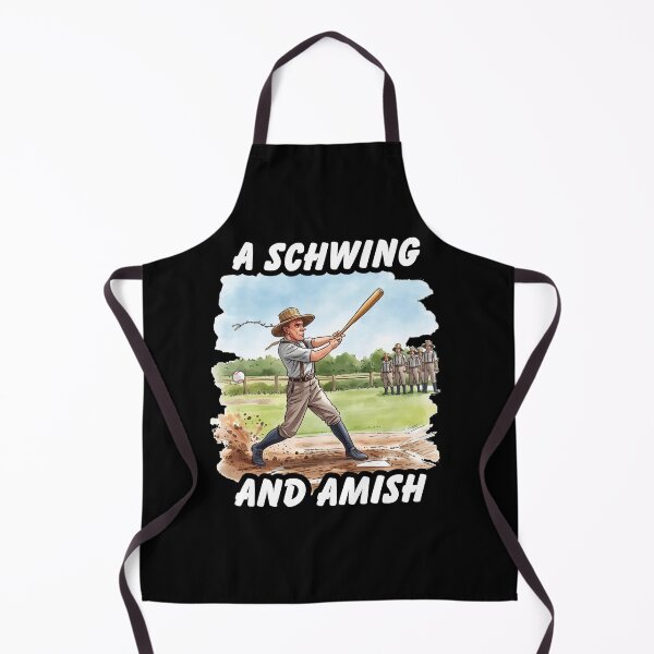 Item preview, A Schwing and Amish – Funny Amish Baseball Watercolor Art designed and sold by PunAtWork.