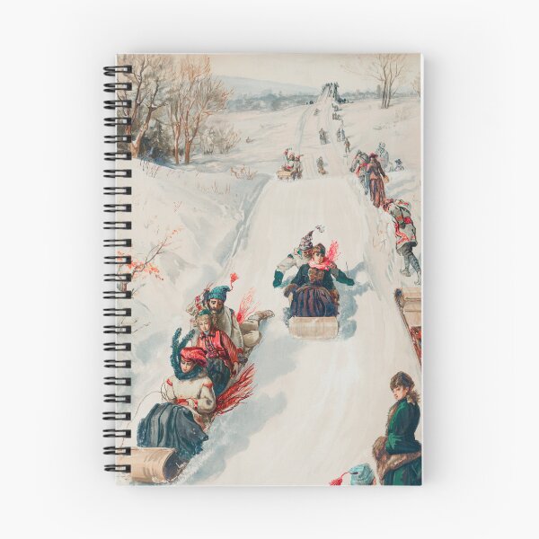 Item preview, Tobogganing - Vintage Christmas Card designed and sold by SALON DES ARTS.
