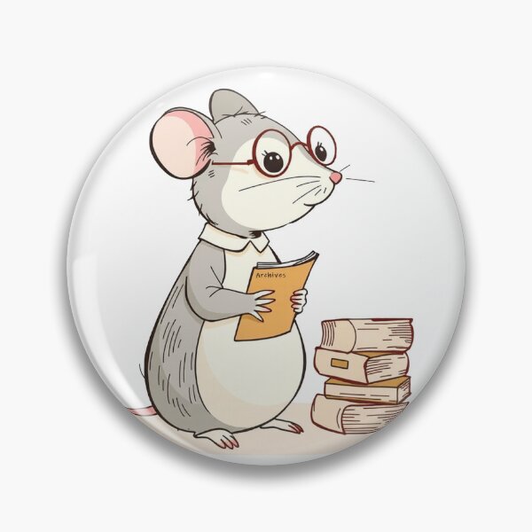 Item preview, Archivist Mouse with Glasses - Cute Bookworm Librarian designed and sold by JanChryzostom.