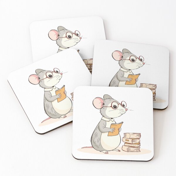 Item preview, Archivist Mouse with Glasses - Cute Bookworm Librarian designed and sold by JanChryzostom.