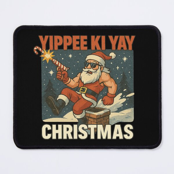 Item preview, Yippee Ki Yay Christmas – Funny Action Movie Parody Shirt, Cool Santa Holiday Tee for Movie Fans designed and sold by AddictiveDesign.