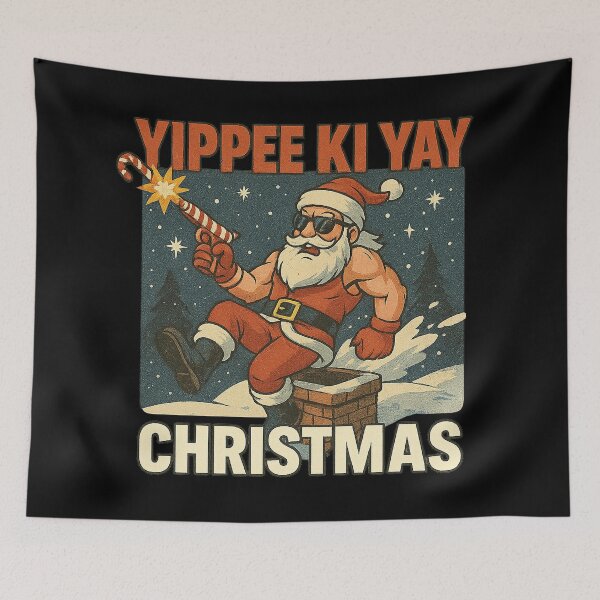 Item preview, Yippee Ki Yay Christmas – Funny Action Movie Parody Shirt, Cool Santa Holiday Tee for Movie Fans designed and sold by AddictiveDesign.