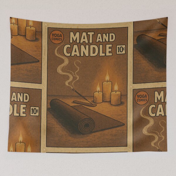 Item preview, Yoga: Mat and Candle designed and sold by bapupa.